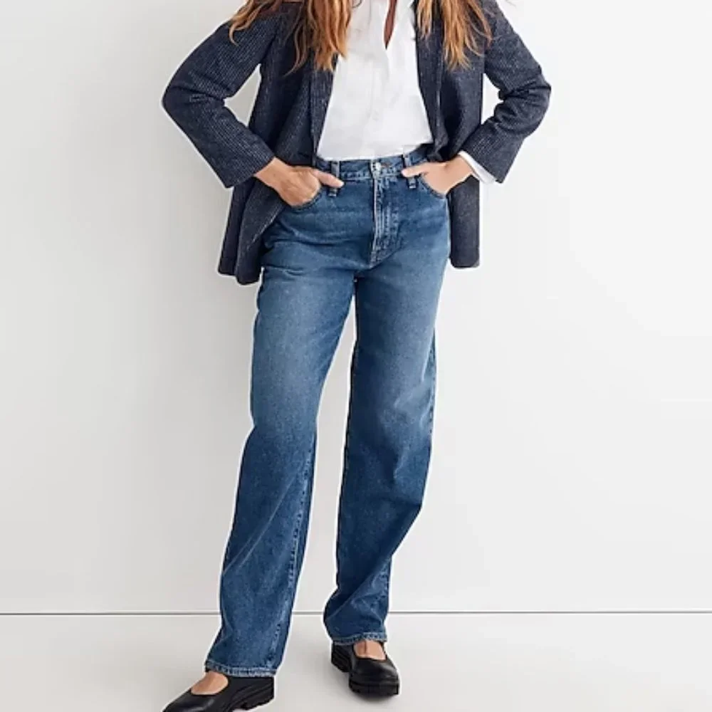 Madewell Baggy Straight Jeans in Firthway Wash - Picture 2 of 9